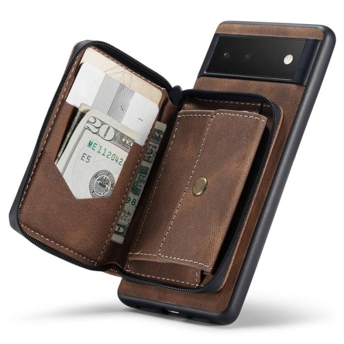 JEEHOOD - JEEHOOD Google Pixel 7 5G Fodral med Kickstand - Brun