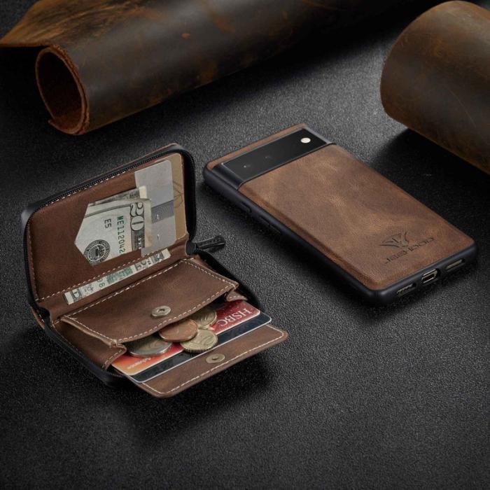 JEEHOOD - JEEHOOD Google Pixel 7 5G Fodral med Kickstand - Brun