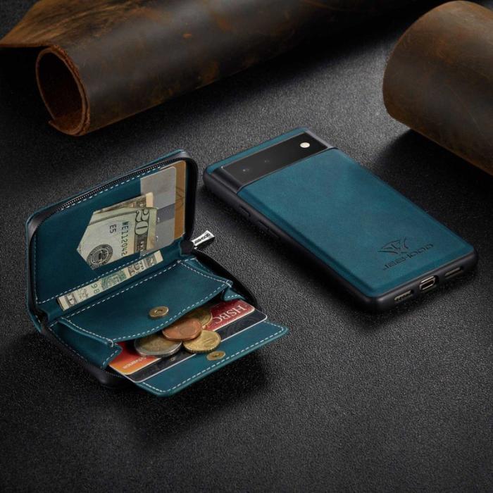 JEEHOOD - JEEHOOD Google Pixel 7 5G Fodral med Ställning Blå