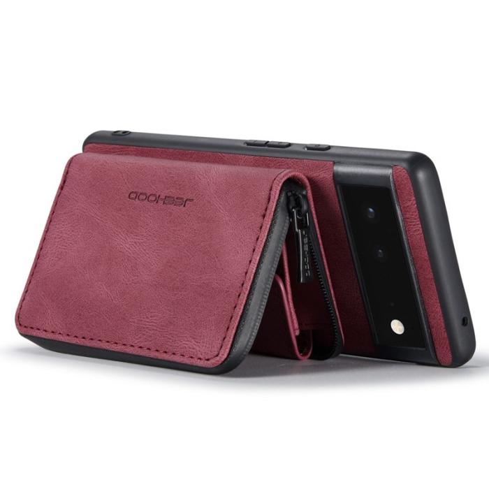 JEEHOOD - JEEHOOD Google Pixel 7 5G Fodral med Ställning Röd