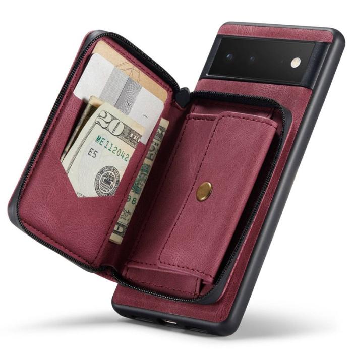 JEEHOOD - JEEHOOD Google Pixel 7 5G Fodral med Ställning Röd