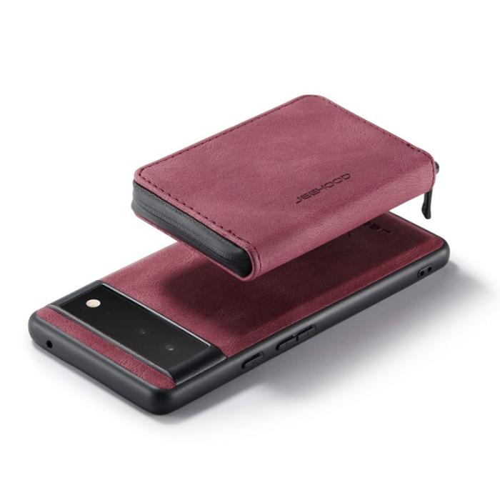 JEEHOOD - JEEHOOD Google Pixel 7 5G Fodral med Ställning Röd