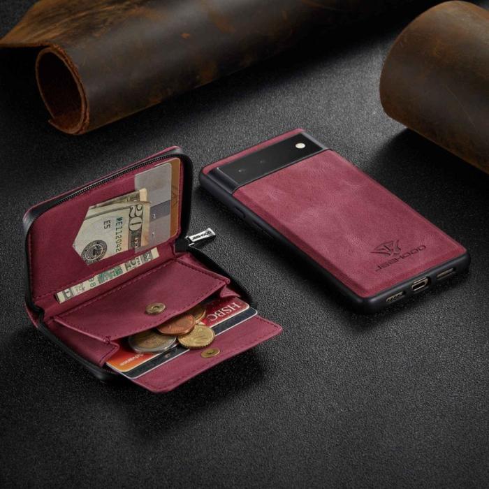 JEEHOOD - JEEHOOD Google Pixel 7 5G Fodral med Ställning Röd