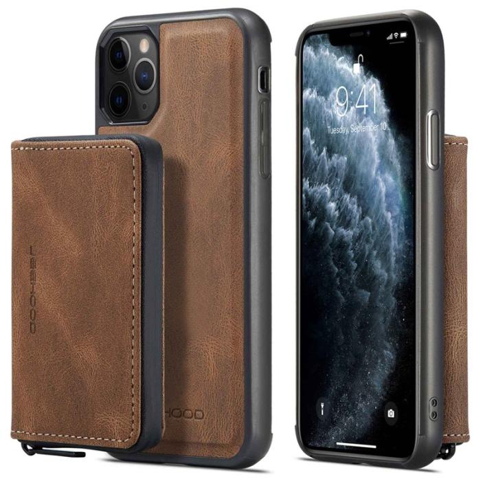 JEEHOOD - JEEHOOD iPhone 11 Pro Fodral Läder TPU Magnetisk Brun