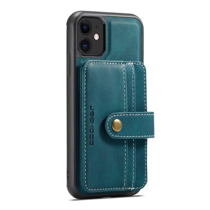JEEHOOD - JEEHOOD iPhone 11 Skal Shockproof Wallet RFID Blå