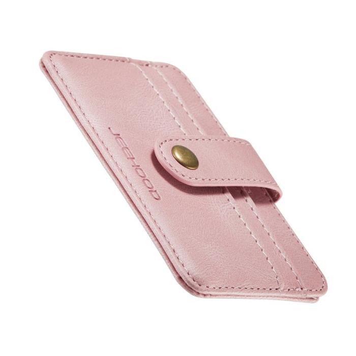 JEEHOOD - JEEHOOD iPhone 13 Fodral 2-i-1 Magnetisk Kortfack Rosa