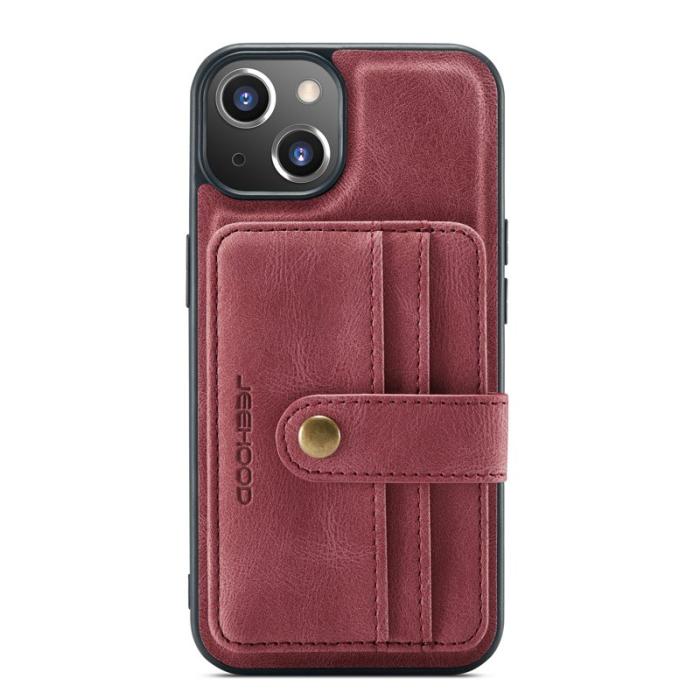 JEEHOOD - JEEHOOD iPhone 13 Fodral 2-i-1 RFID Blocker Röd
