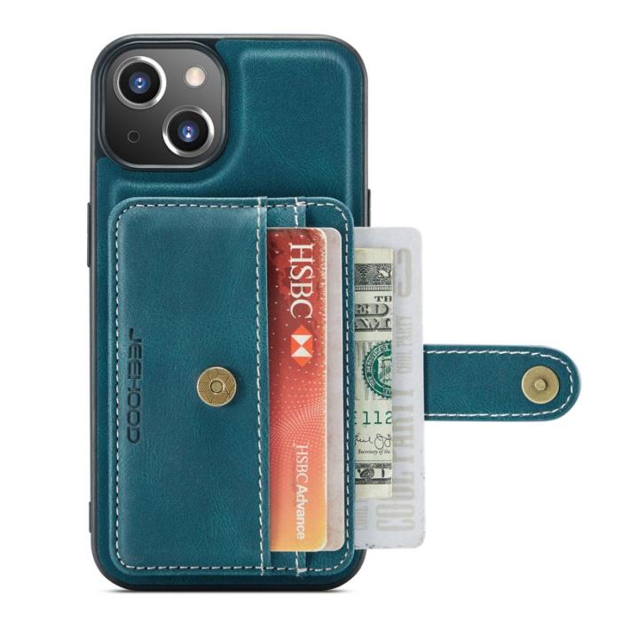 JEEHOOD - JEEHOOD iPhone 13 Skal 2-i-1 Magnetiskt RFID Skydd Blå