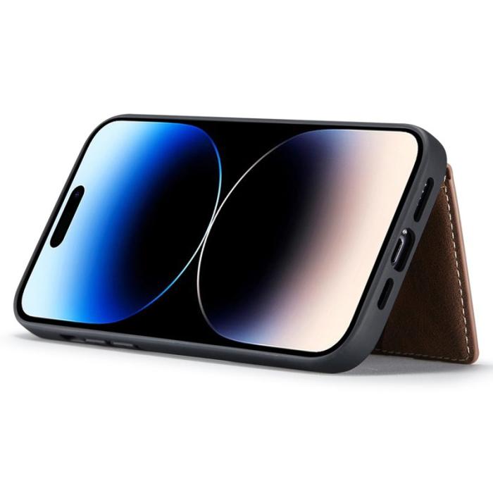 JEEHOOD - JEEHOOD iPhone 14 Pro Max Skal Retro Läder Coated Brown