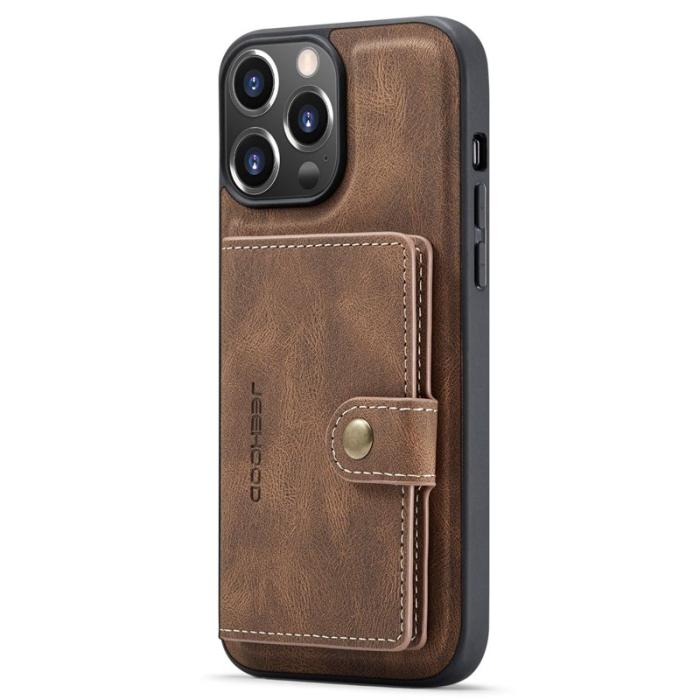 JEEHOOD - JEEHOOD iPhone 14 Pro Max Skal Retro Läder Coated Brown