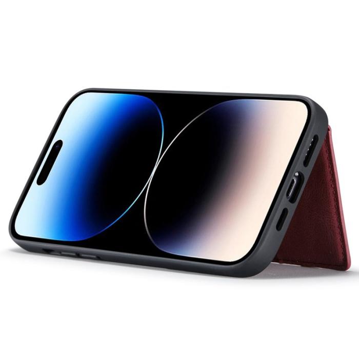 JEEHOOD - JEEHOOD iPhone 14 Pro Max Skal Retro Läder Röd