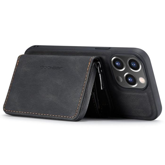 JEEHOOD - JEEHOOD iPhone 14 Pro Max Skal Shockproof PU Läder Svart