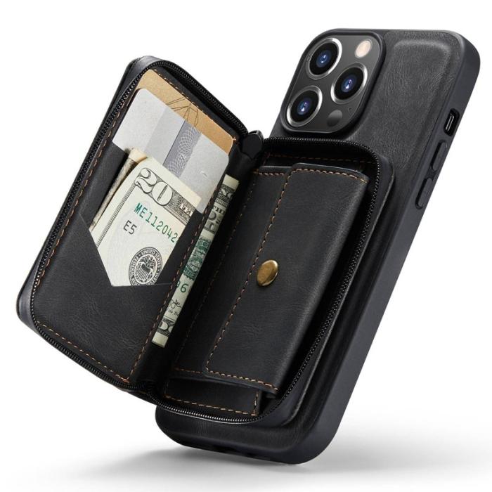 JEEHOOD - JEEHOOD iPhone 14 Pro Max Skal Shockproof PU Läder Svart