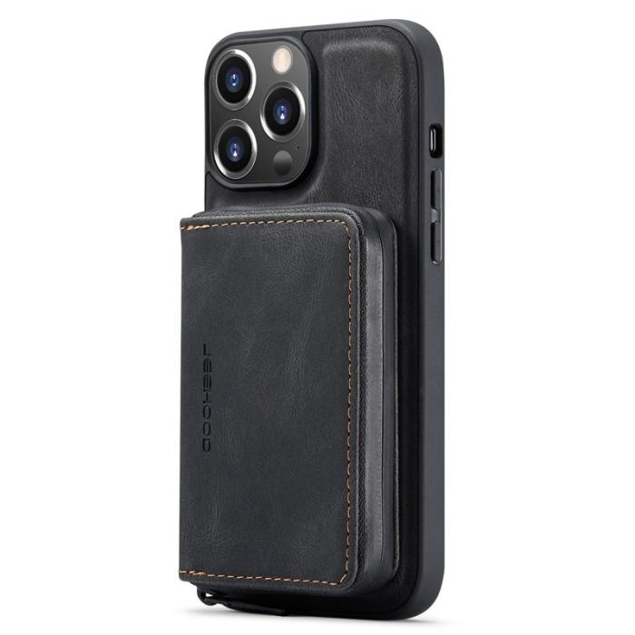 JEEHOOD - JEEHOOD iPhone 14 Pro Max Skal Shockproof PU Läder Svart