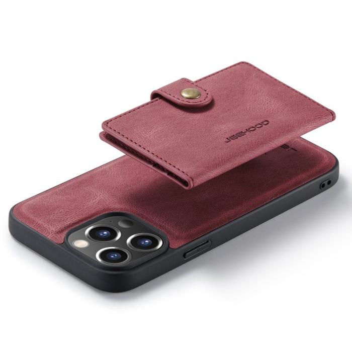 JEEHOOD - JEEHOOD iPhone 14 Pro Retro Shockproof Skal 2-i-1 Röd