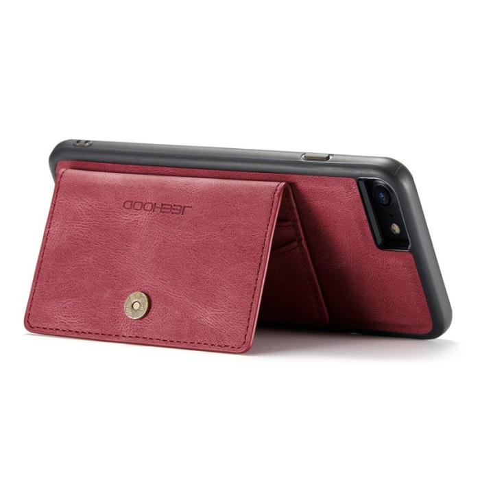 JEEHOOD - JEEHOOD iPhone 7/8/SE (2020/2022) Fodral med Plånbok Röd