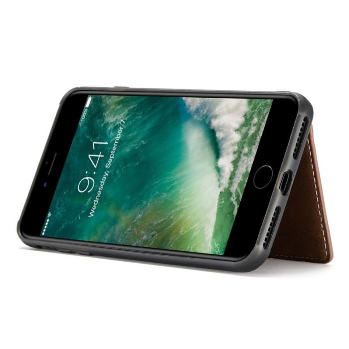 JEEHOOD - JEEHOOD iPhone 7/8/SE (2020/2022) Skal med Plånbok - Brun