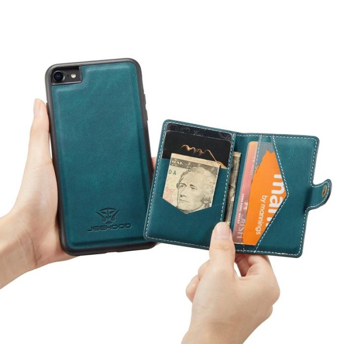 JEEHOOD - JEEHOOD iPhone 7/8/SE (2020/2022) Skal med Plånbok - Grön