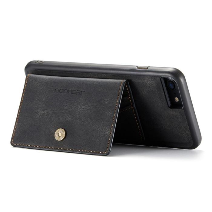 JEEHOOD - JEEHOOD iPhone 7/8/SE (2020/2022) Skal med Plånbok - Svart