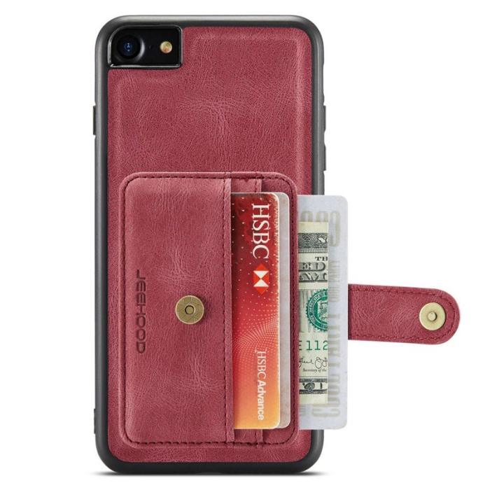 JEEHOOD - JEEHOOD iPhone 7/8/SE (2020/2022) Skal Röd med RFID-skydd