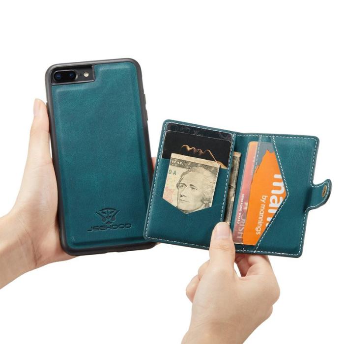 JEEHOOD - JEEHOOD iPhone 7 Plus/8 Plus Fodral Läder TPU Grön