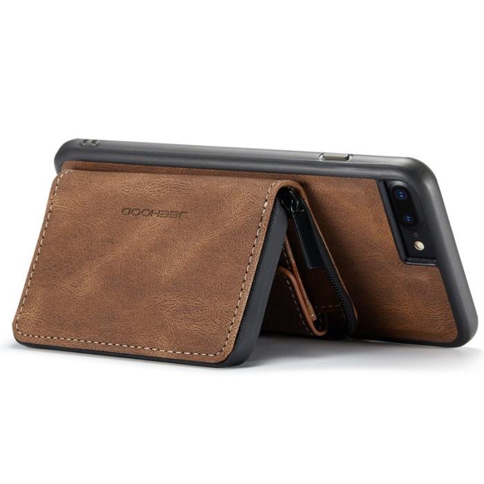 JEEHOOD - JEEHOOD iPhone 7 Plus/8 Plus Skal 2-i-1 Chockresistent Brun