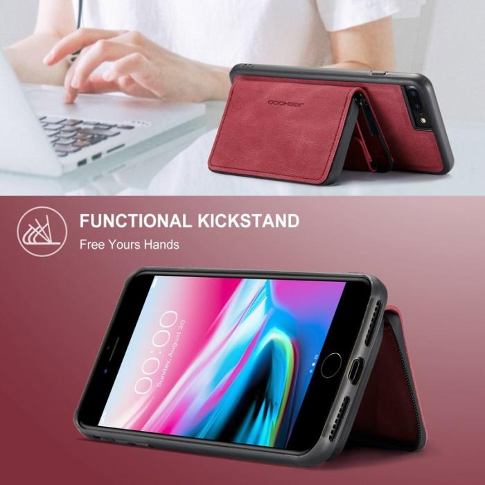 JEEHOOD - JEEHOOD iPhone 7 Plus/8 Plus Skal 2-i-1 Röd