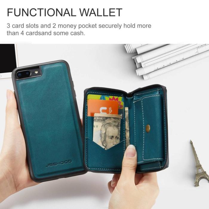 JEEHOOD - JEEHOOD iPhone 7 Plus/8 Plus Skal 2-i-1 Stöttålig Blå