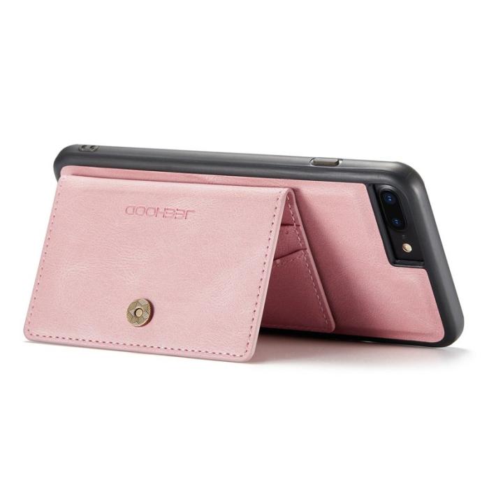 JEEHOOD - JEEHOOD iPhone 7 Plus/8 Plus Skal Läder TPU Fodral Roséguld
