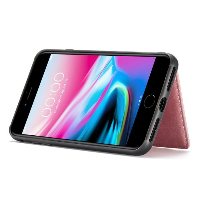 JEEHOOD - JEEHOOD iPhone 7 Plus/8 Plus Skal Läder TPU Fodral Roséguld