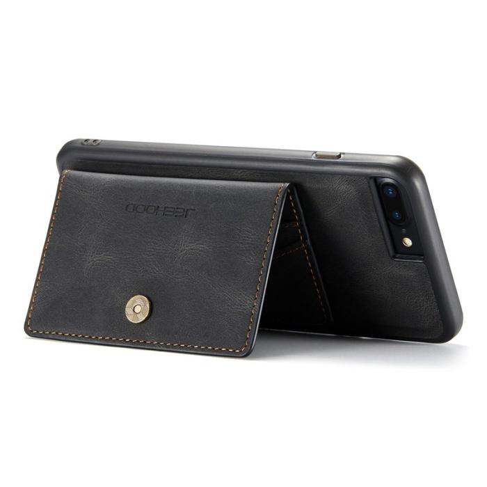 JEEHOOD - JEEHOOD iPhone 7 Plus/8 Plus Skal Läder TPU Fodral Svart