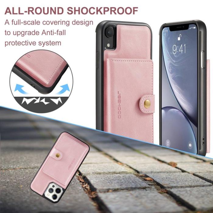 JEEHOOD - JEEHOOD iPhone XR Fodral med Kickstand i Roséguld