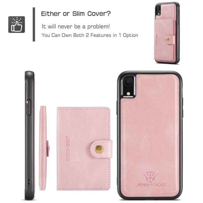 JEEHOOD - JEEHOOD iPhone XR Fodral med Kickstand i Roséguld