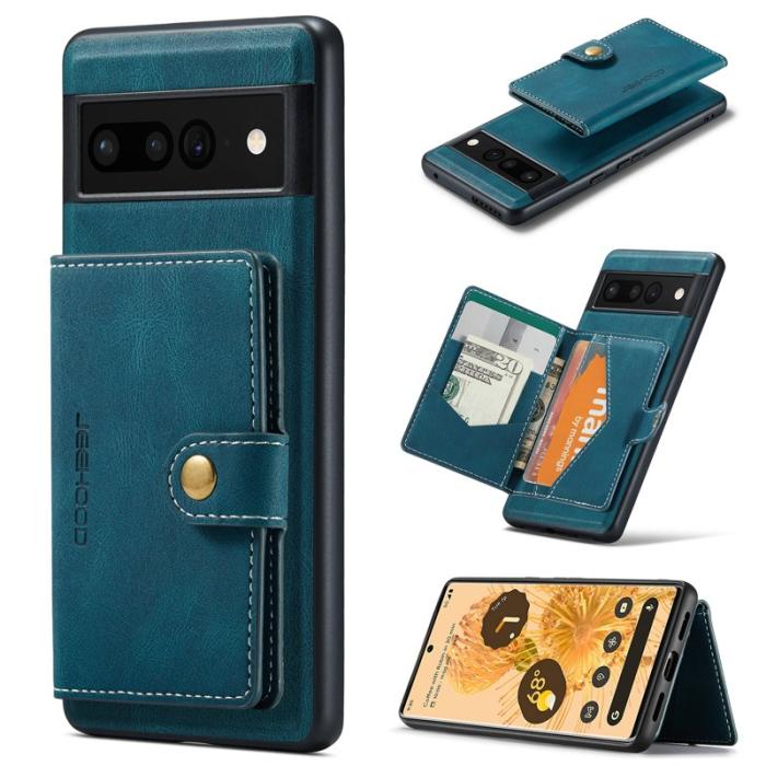 JEEHOOD - JEEHOOD J01 Fodral för Google Pixel 7 5G Retro Läder Blå