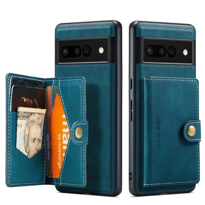 JEEHOOD - JEEHOOD J01 Fodral för Google Pixel 7 5G Retro Läder Blå