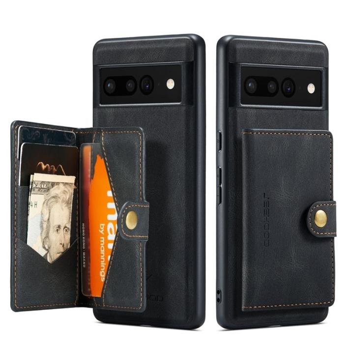 JEEHOOD - JEEHOOD J01 Fodral för Google Pixel 7 Pro 5G Retro Läder Svart