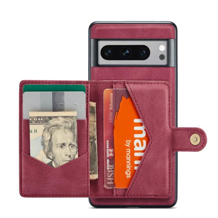 JEEHOOD - JEEHOOD J01 Fodral för Google Pixel 8 Pro PU Läder Röd