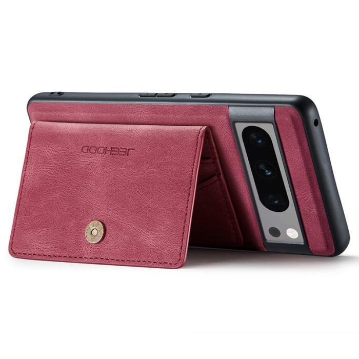 JEEHOOD - JEEHOOD J01 Fodral för Google Pixel 8 Pro PU Läder Röd