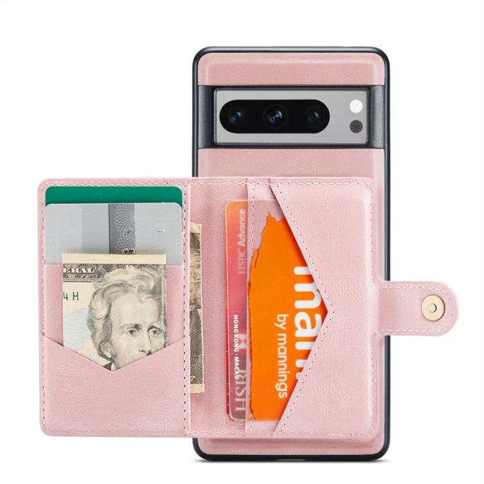 JEEHOOD - JEEHOOD J01 Fodral för Google Pixel 8 Pro PU Läder Rosa