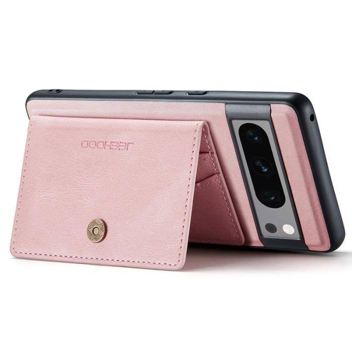 JEEHOOD - JEEHOOD J01 Fodral för Google Pixel 8 Pro PU Läder Rosa