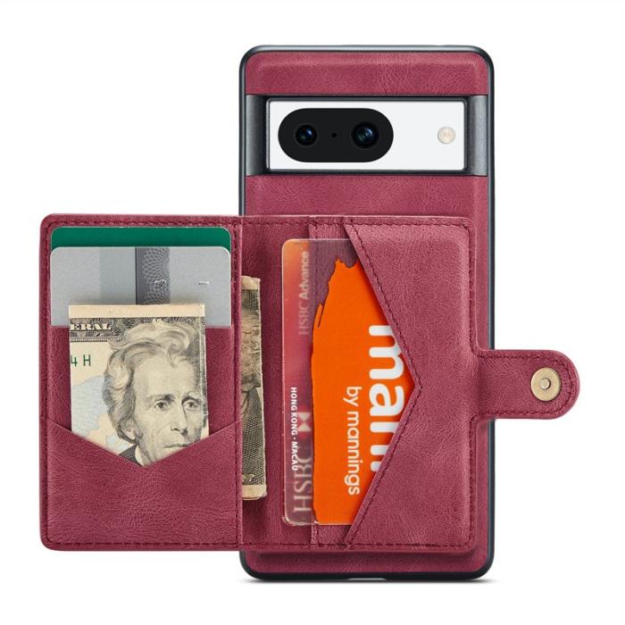 JEEHOOD - JEEHOOD J01 Fodral för Google Pixel 8a Läder TPU Röd