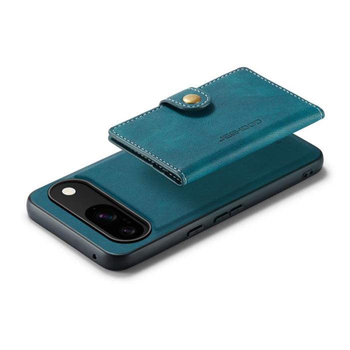 JEEHOOD - JEEHOOD J01 Fodral för Google Pixel 9 Pro Retro Läder Blå