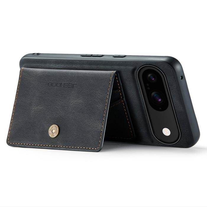 JEEHOOD - JEEHOOD J01 Fodral för Google Pixel 9 Pro Retro Läder Svart