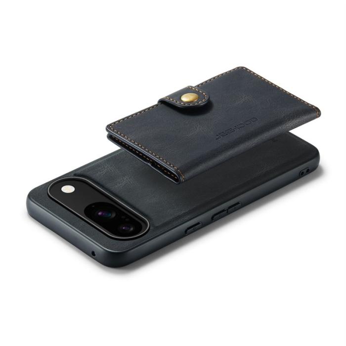 JEEHOOD - JEEHOOD J01 Fodral för Google Pixel 9 Pro Retro Läder Svart