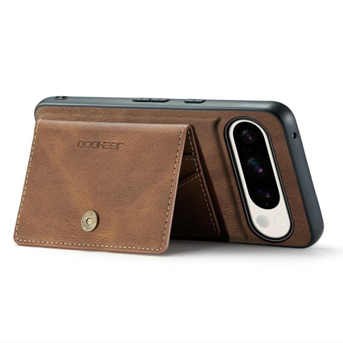 JEEHOOD - JEEHOOD J01 Fodral för Google Pixel 9 Pro XL Retro Läder Brun