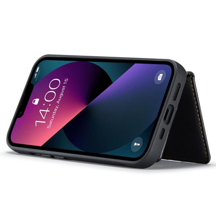 JEEHOOD - JEEHOOD J01 Fodral för iPhone 13 med kortficka Läder Svart