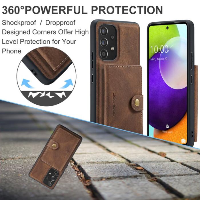 JEEHOOD - JEEHOOD J01 Fodral för Samsung Galaxy A53 5G Läder Brun