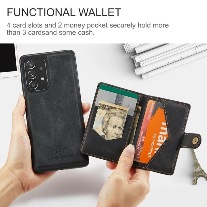 JEEHOOD - JEEHOOD J01 Fodral för Samsung Galaxy A53 5G Läder Svart