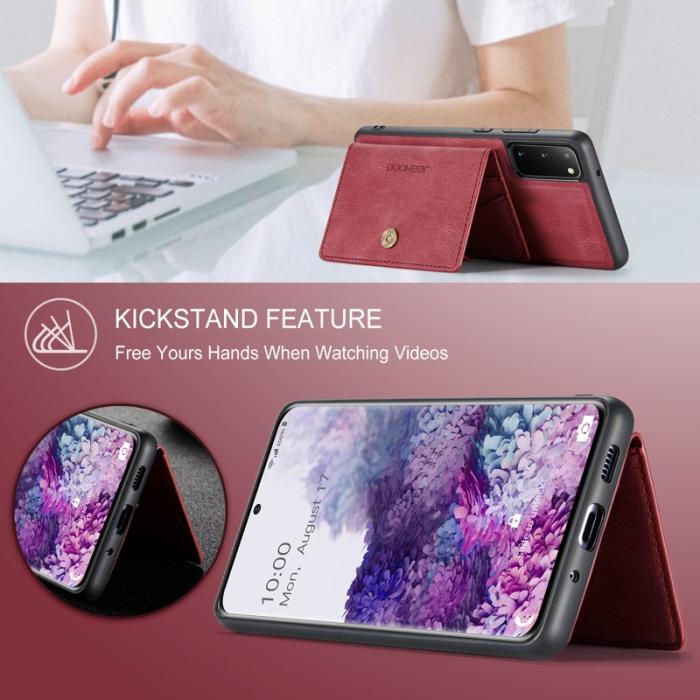 JEEHOOD - JEEHOOD J01 Fodral för Samsung Galaxy S20 5G Retro Läder Röd
