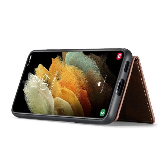 JEEHOOD - JEEHOOD J01 Fodral för Samsung Galaxy S21 FE 5G - Brun